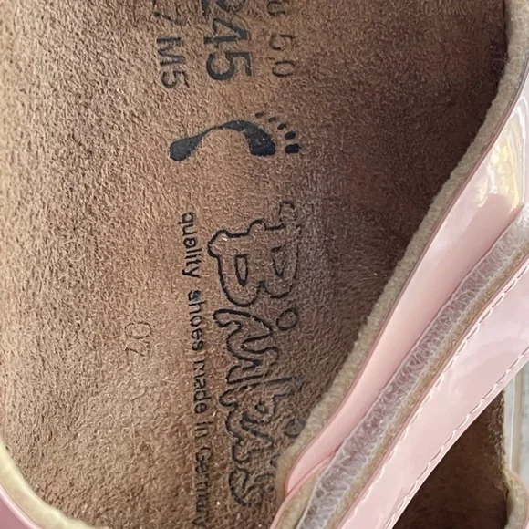 Birkenstock Birki’s Madura Patent Leather Peach Sandals Size EU 38 US 7 - Picture 3 of 9